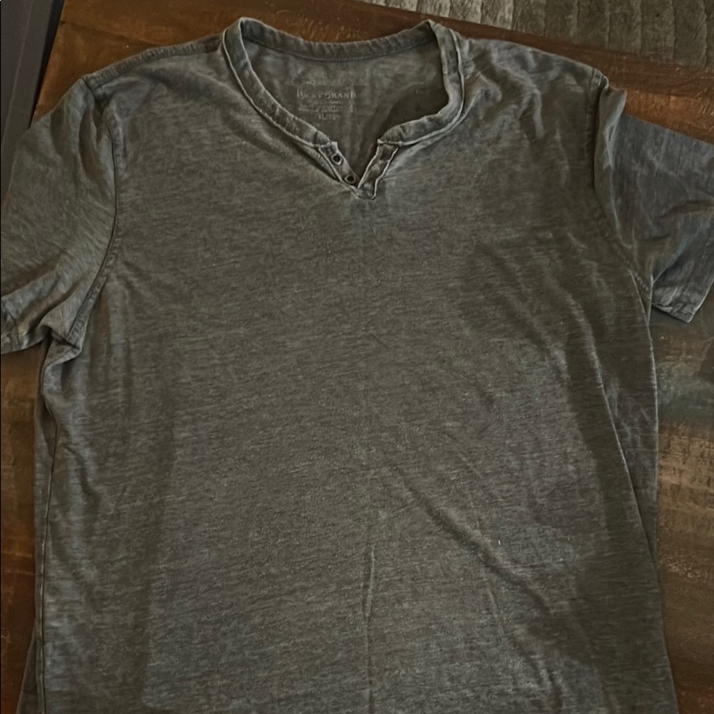 Lucky Brand Men's Gray Henley Shirt XL
